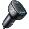 Joyroom JR-CCD04 auto nabíjačka 30W 2x USB-C USB-A s digitálnym displejom - čierna
