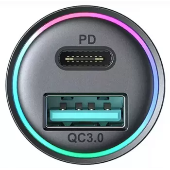 JOYROOM JR-CCN04 mini auto nabíjačka 60W USB-C PD 3.0 a USB-A QC 3.0, čierna