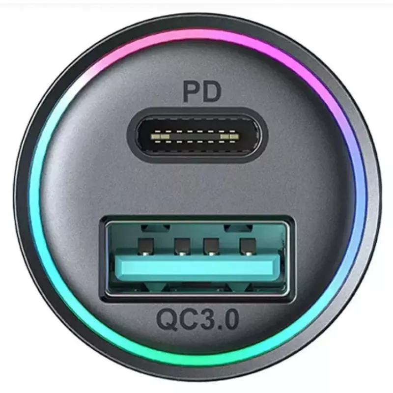 JOYROOM JR-CCN04 mini auto nabíjačka 60W USB-C PD 3.0 a USB-A QC 3.0, čierna