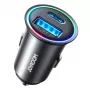 JOYROOM JR-CCN04 mini auto nabíjačka 60W USB-C PD 3.0 a USB-A QC 3.0, čierna