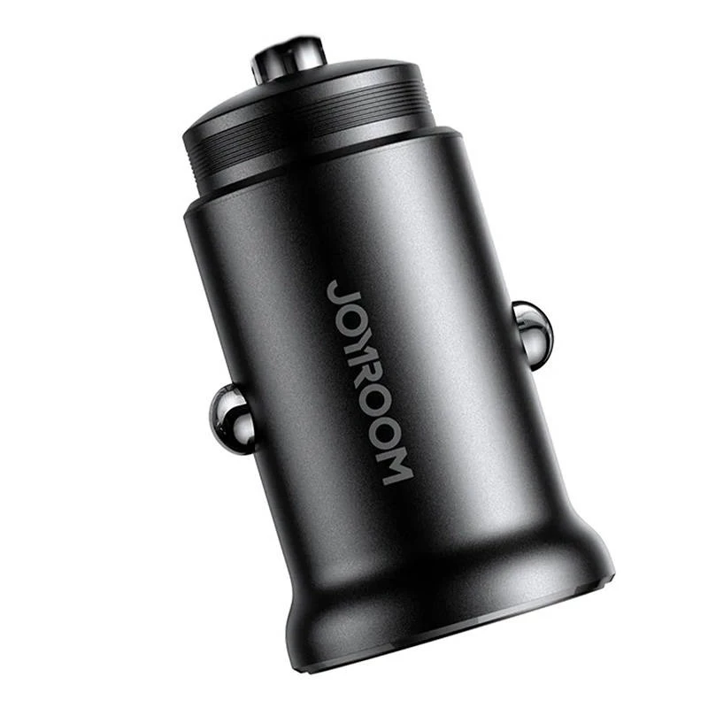 Joyroom JR-CCN05 mini auto nabíjačka 30W USB-A USB-C čierna