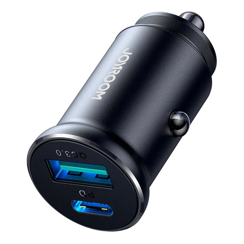 Joyroom JR-CCN05 mini auto nabíjačka 30W USB-A USB-C čierna