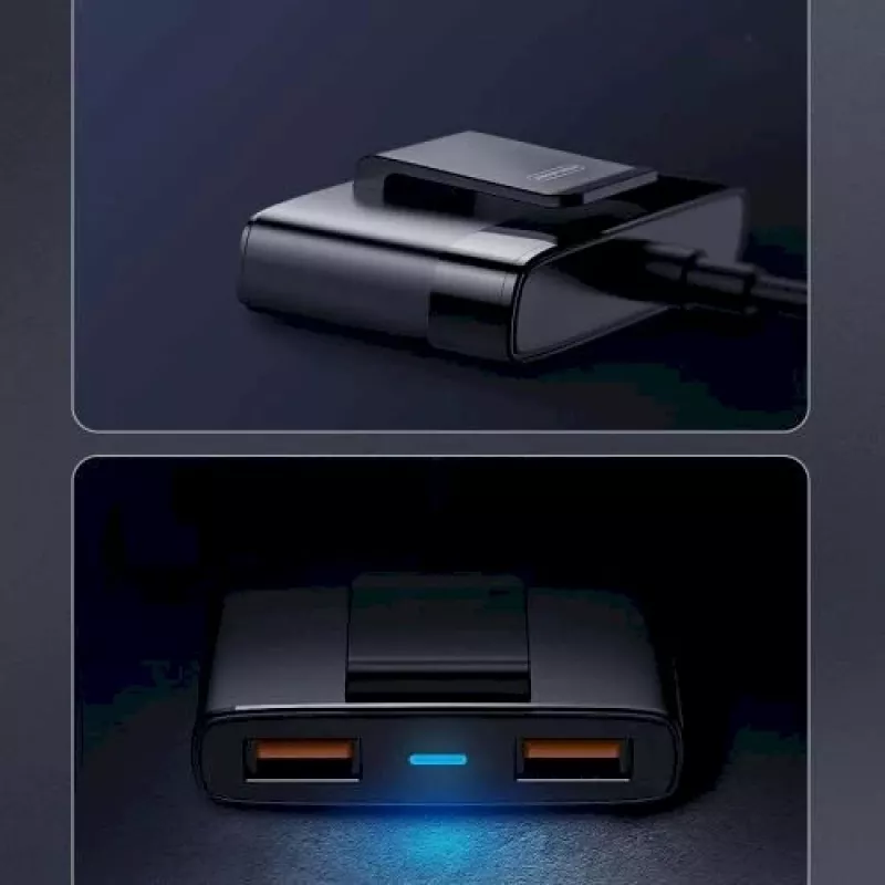 Joyroom JR-CL03 5-in-1 auto nabíjačka, 31W, 5 USB-A portov, čierna