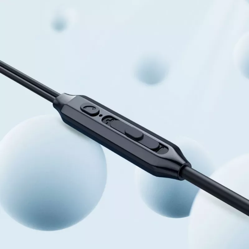 Joyroom JR-EC06 Drôtové slúchadlá do uší s ovládačom a mikrofónom, USB-C, sivé