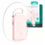 Joyroom JR-PR2L powerbanka 10000 mAh 35W s digitálnym displejom, výsuvnými káblami USB-C a Lightning (0,7 m) ružová