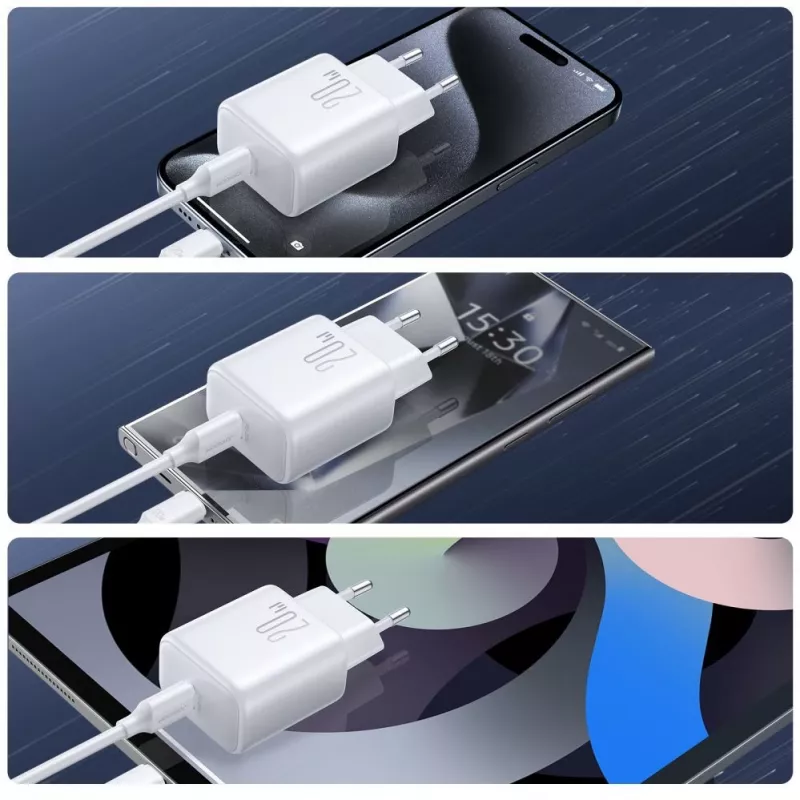 JOYROOM JR-TCF20 20W USB-C napájací zdroj s káblom USB-C na USB-C (1m)