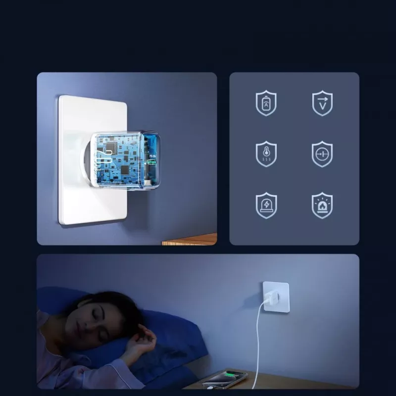 JOYROOM JR-TCF20 20W USB-C napájací zdroj s káblom USB-C na USB-C (1m)