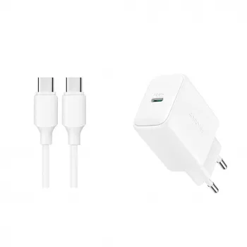 JOYROOM JR-TCF20 20W USB-C napájací zdroj s káblom USB-C na USB-C (1m)
