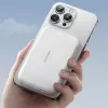 Joyroom JR-W020 20W mini magnetická bezdrôtová powerbanka 10000mAh biela s USB-na-Type-C 0,25m káblom