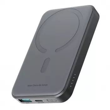 JOYROOM JR-W020 Mini Power Bank 5000mAh 20W USB-A USB-C Wireless Charging - čierna + USB-C kábel