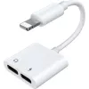 Joyroom Lightning na 2x Lightning audio a nabíjací rozbočovač adaptér biely (S-Y104)