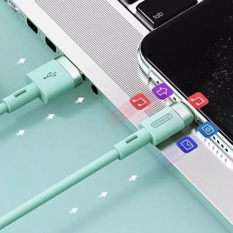 Joyroom Lightning na USB-A kábel 2,4A 1,2m čierny (S-1224N2)