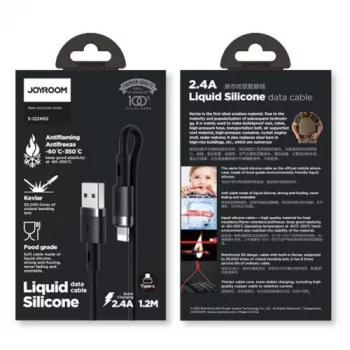 Joyroom Lightning na USB-A kábel 2,4A 1,2m čierny (S-1224N2)