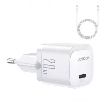 Joyroom Mini USB-C nabíjačka 20W PD s USB-C na Lightning káblom - biela JR-TCF02
