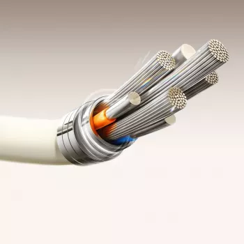 JOYROOM S-A53 USB-A na USB-C kábel s fluorescenčným hrotom 1,2 m béžová