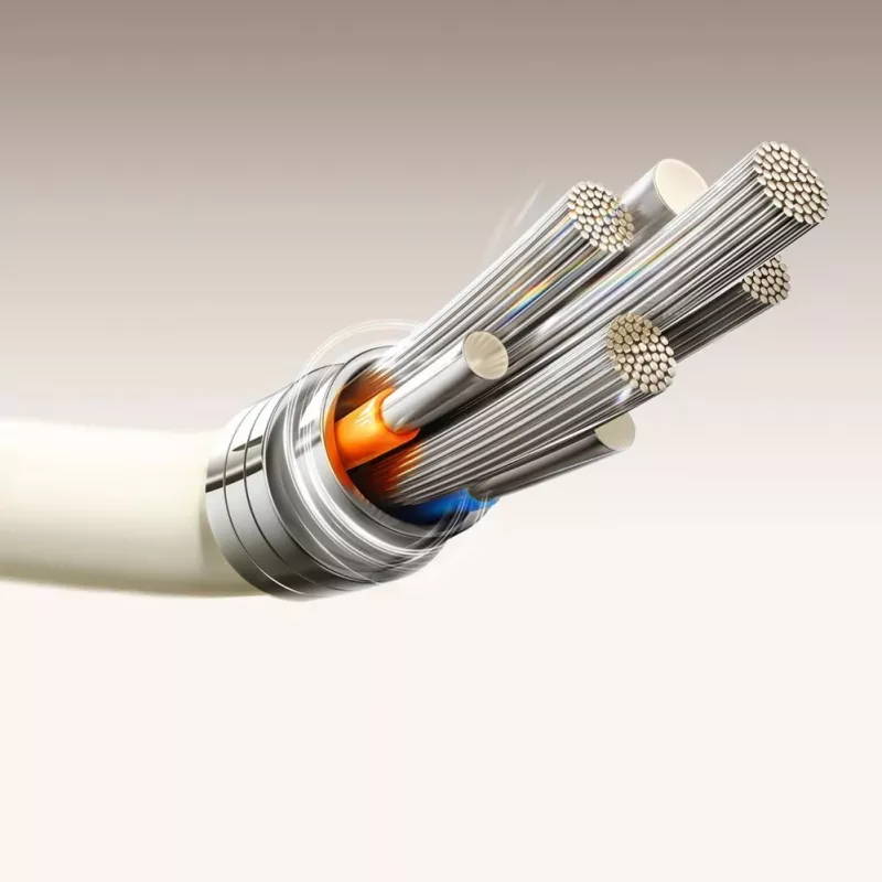 JOYROOM S-A53 USB-A na USB-C kábel s fluorescenčným hrotom 1,2 m béžový