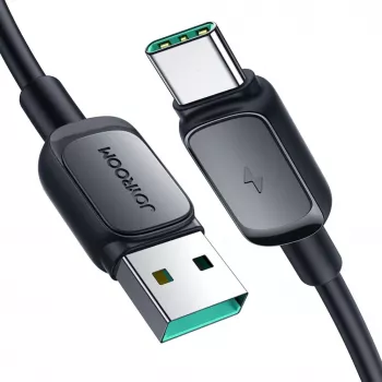 JOYROOM S-AC027A141B 1,2 m USB-A na Lightning pletený kábel, čierna