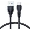 JOYROOM S-UL012A11 USB-A na Lightning pletený kábel 1,2 m čierny