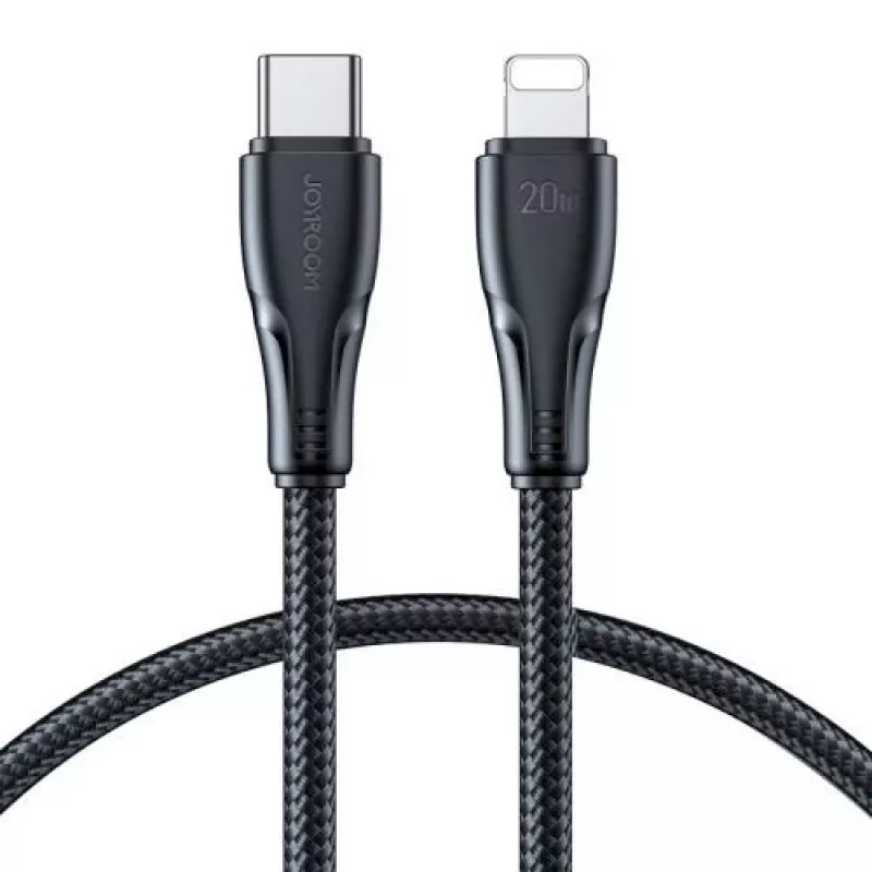 Joyroom Surpass Series USB-C na Lightning rýchlonabíjací a dátový kábel 20W PD, 1,2m, čierny (S-CL020A11)