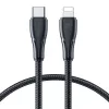 Joyroom Surpass Series USB-C na Lightning rýchlonabíjací a dátový kábel 20W PD, 1,2m, čierny (S-CL020A11)