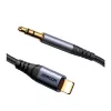 JOYROOM SY-A06 Lightning na 3,5-mm audio adaptérový kábel, 1,2 m, čierny