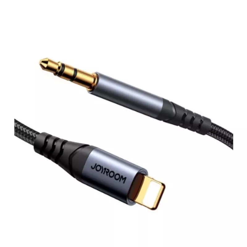 JOYROOM SY-A06 Lightning na 3,5-mm audio adaptérový kábel, 1,2 m, čierny