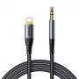 JOYROOM SY-A06 Lightning na 3,5-mm audio adaptérový kábel, 1,2 m, čierny