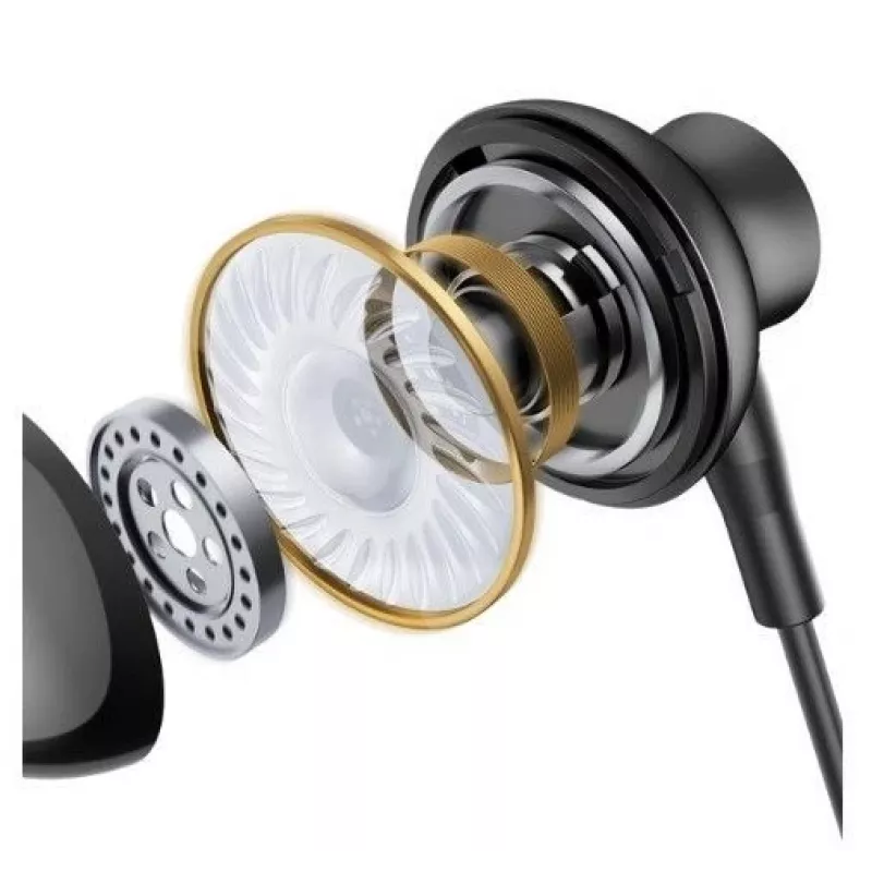 Joyroom TYPE-C Series JR-EC07 USB-C in-ear slúchadlá kovové čierna