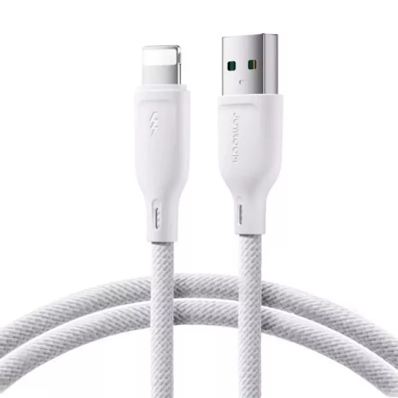 Joyroom USB-A na Lightning kábel Multi-Color séria A14, 480 Mbps, 3A, 1,2m, biely (SA34-AL3)