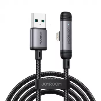 Joyroom USB-A na Lightning EnjoyX Series 90 stupňov kábel A56, 3A, 480Mbps, 1,2m, čierny (S-A56)