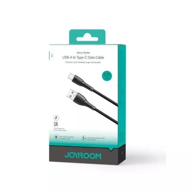 JOYROOM USB-A na USB-C kábel Starry Series, 480 Mbps, 3A, 1m, čierny (SA32-AC3)