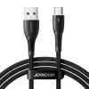 JOYROOM USB-A na USB-C kábel Starry Series, 480 Mbps, 3A, 1m, čierny (SA32-AC3)