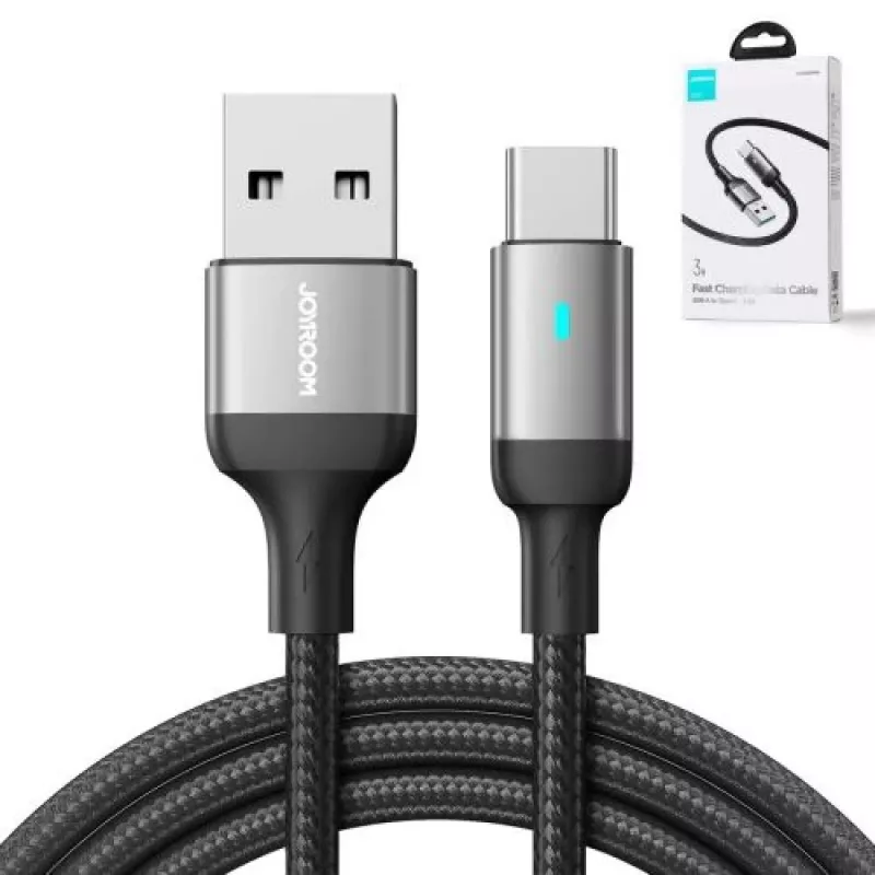 JOYROOM USB-A na USB-C dátový kábel, 3A, 1,2m, čierny (S-UC027A10)