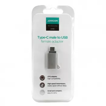 Joyroom USB-C konektor samec na USB-A konektor samica adaptér Mini S-H151 strieborný