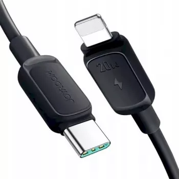 JOYROOM USB-C na Lightning kábel Multi-Color séria A14, 20W, 480 Mbps, 1,2 m, čierny (S-CL020A111B)