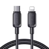 JOYROOM USB-C na Lightning kábel Multi-Color séria A14, 20W, 480 Mbps, 1,2 m, čierny (S-CL020A111B)