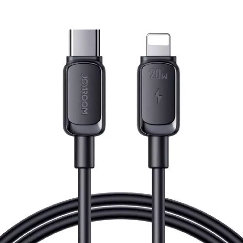 JOYROOM USB-C na Lightning kábel Multi-Color séria A14, 20W, 480 Mbps, 1,2 m, čierny (S-CL020A111B)