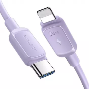 JOYROOM USB-C na Lightning kábel Multi-Color séria A14, 20W PD, 480 Mbps, 1,2 m, fialový (S-CL020A11P)