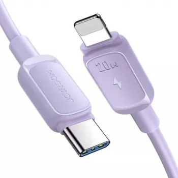 JOYROOM USB-C na Lightning kábel Multi-Color séria A14, 20W PD, 480 Mbps, 1,2 m, fialový (S-CL020A11P)