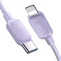 JOYROOM USB-C na Lightning kábel Multi-Color séria A14, 20W PD, 480 Mbps, 1,2 m, fialový (S-CL020A11P)