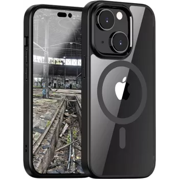 JT Berlin BackCase Pankow Hybrid MagSafe puzdro pre Apple iPhone 13 - čierna/transparentná 10923