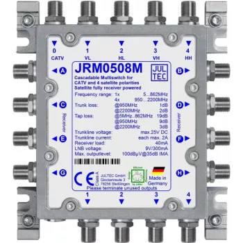 JULTEC JRM0508M satelitný multiswitch 5/8
