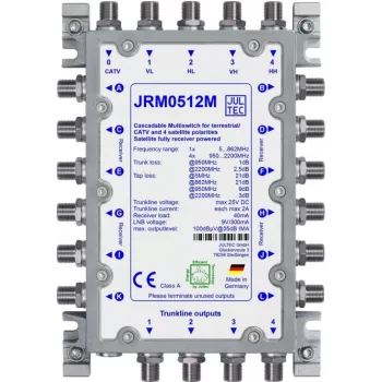 JULTEC JRM0512M 12-násobný SAT/IF multiswitch s terestriálnym vstupom