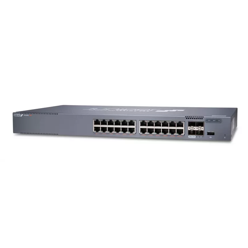 Juniper EX Series EX4000-24P switch - L3 Managed - 24 portov Gigabit PoE+ - 4x 10GbE SFP+ uplinky - rackmount 1U