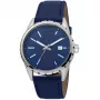 JUST CAVALLI MAN JC1G082L0095 42mm analógové quartzové hodinky, modrý ciferník a kožený remienok
