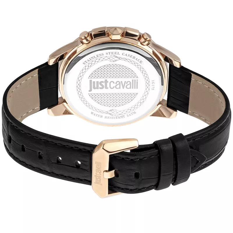Just Cavalli Man JC1G175L0235 42 mm modrý ciferník kožené hodinky