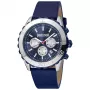 JUST CAVALLI MAN JC1G214L0045 44 mm modrý ciferník kožený remienok hodinky