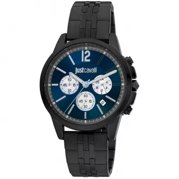 JUST CAVALLI MAN hodinky JC1G175M0275 42mm nerezová oceľ modrý ciferník