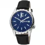 JUST CAVALLI pánske quartz analógové hodinky JC1G217L0025 42 mm modrý ciferník modrý kožený remienok