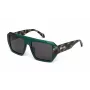 JUST CAVALLI unisex obdĺžnikové slnečné okuliare SJC101V5507LG Havana acetát hnedé gradientové šošovky 55/18/145 mm